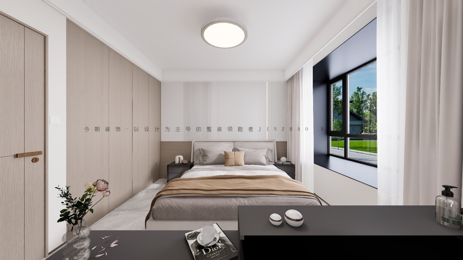 尚宾城轻奢风格主卧装修效果图