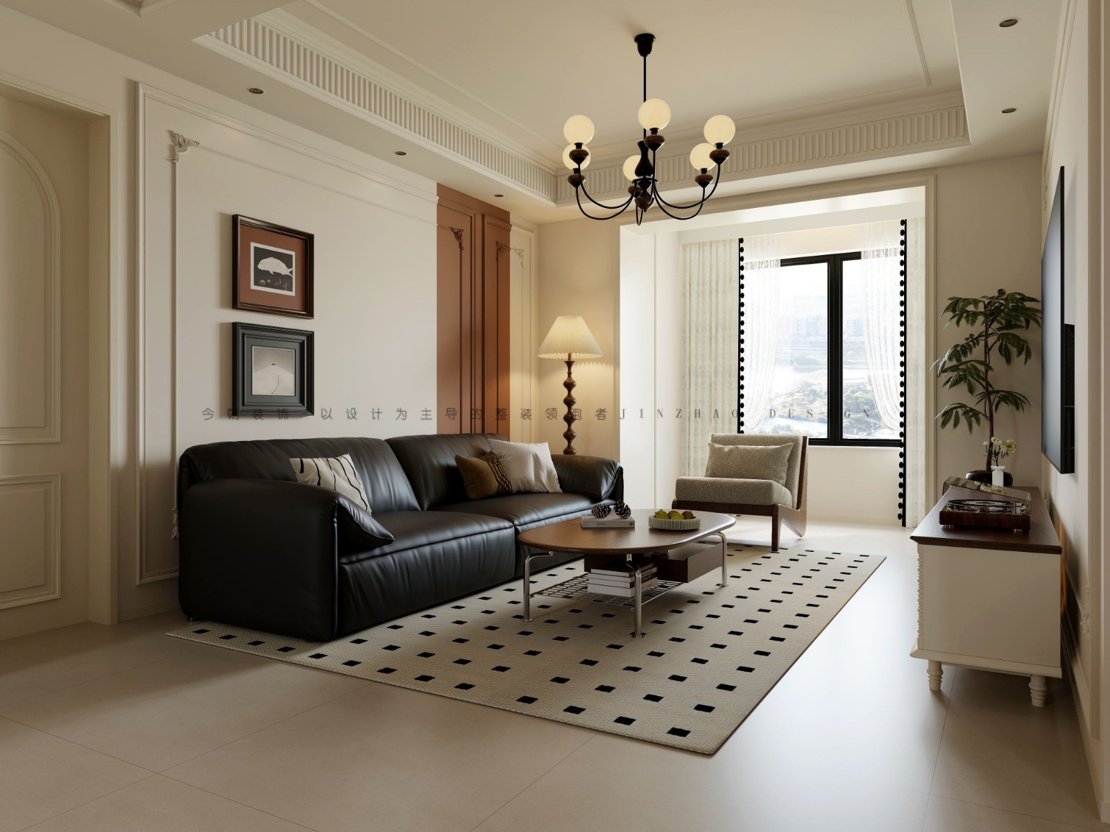 云尚府法式风格客厅装修效果图