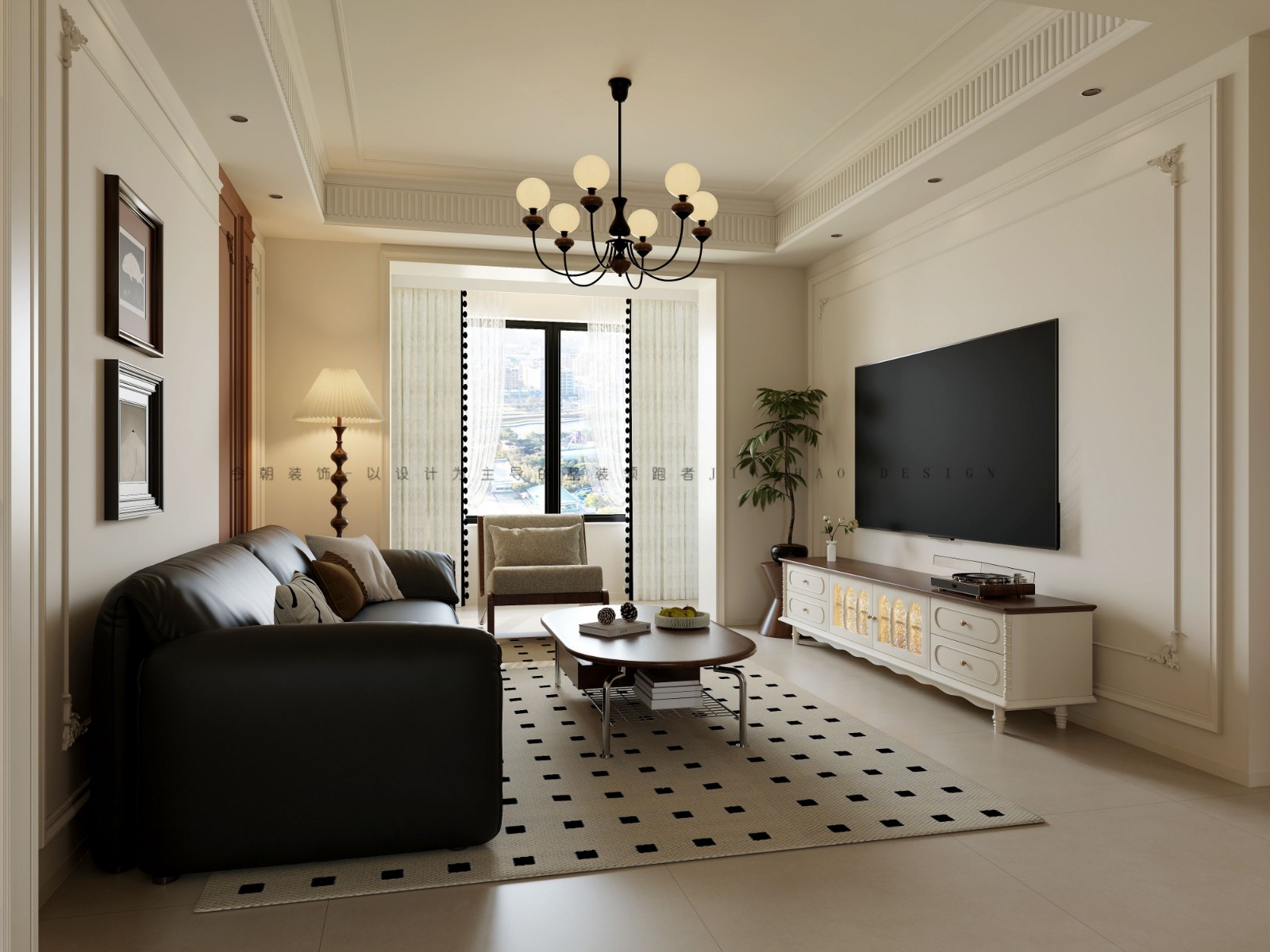 云尚府法式风格客厅装修效果图