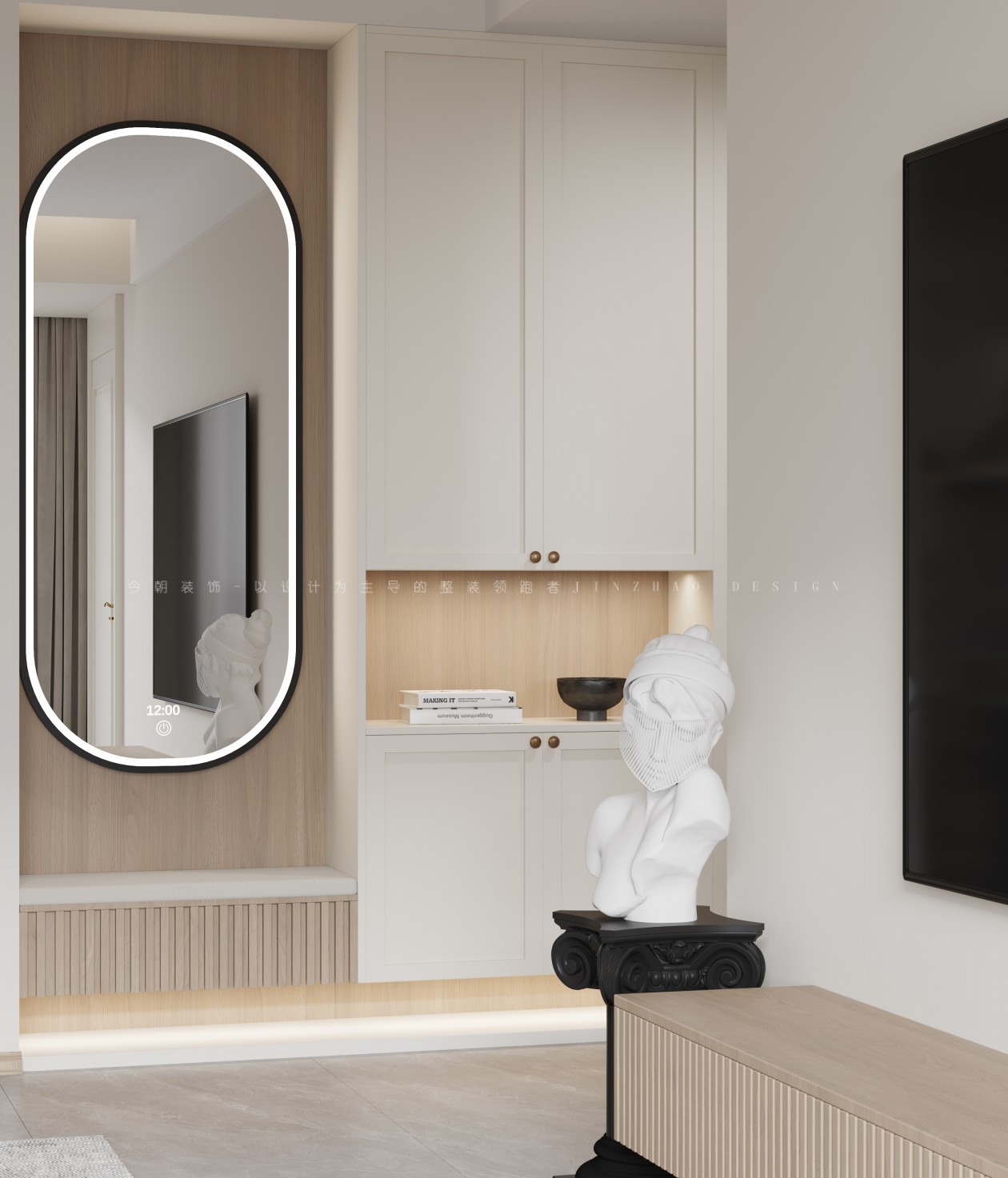 融创现代简约风格玄关装修效果图