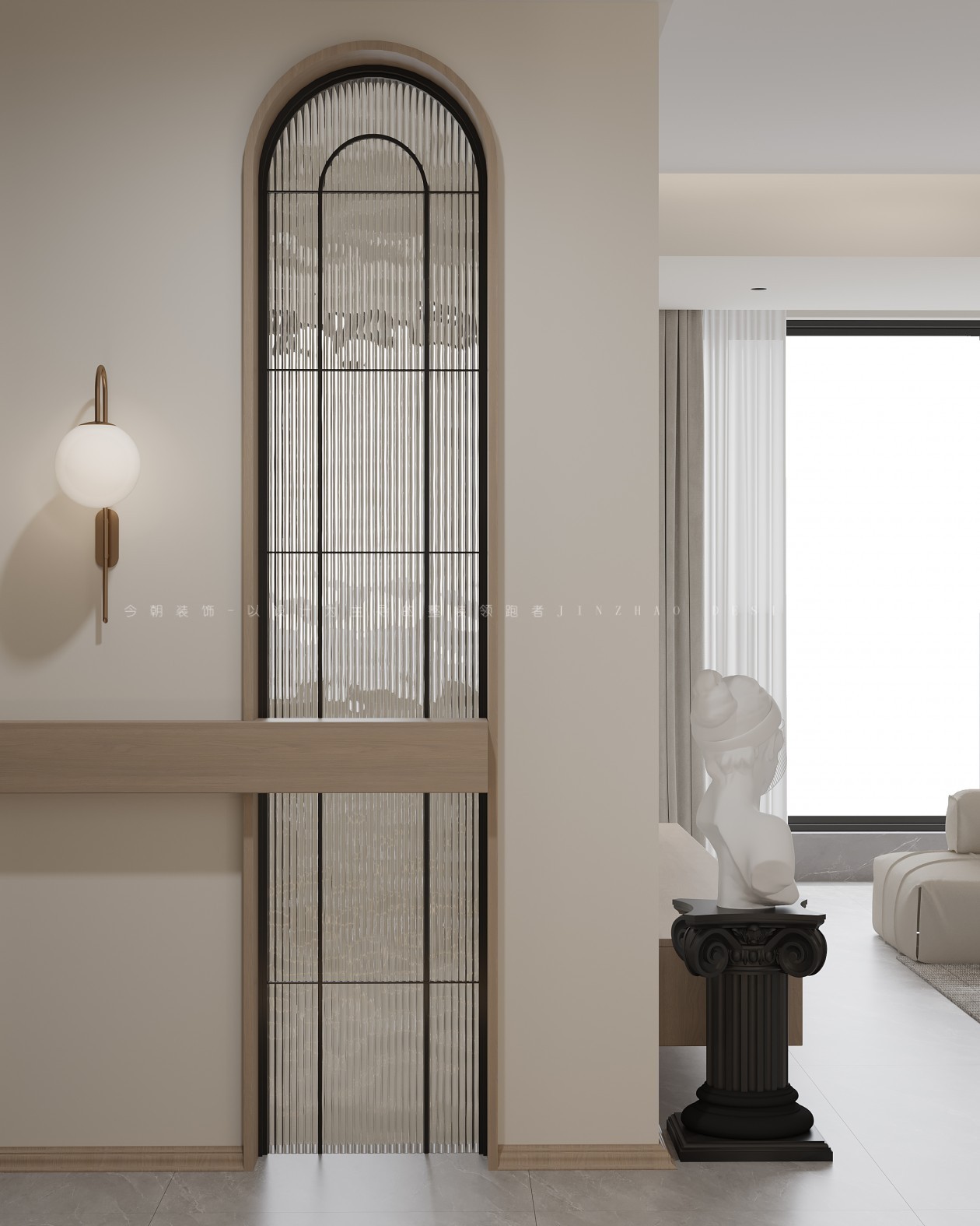 融创现代简约风格玄关装修效果图