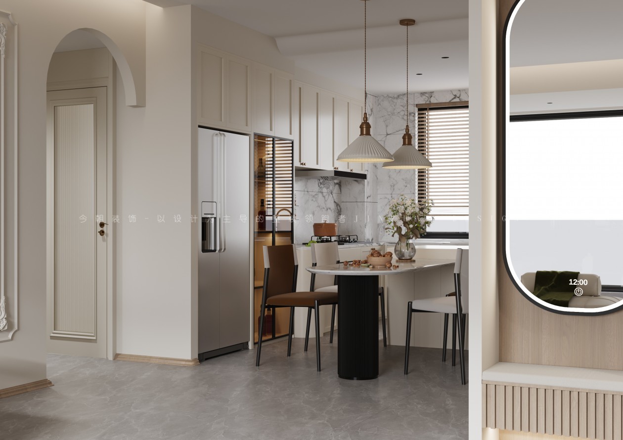 融创现代简约风格餐厅装修效果图