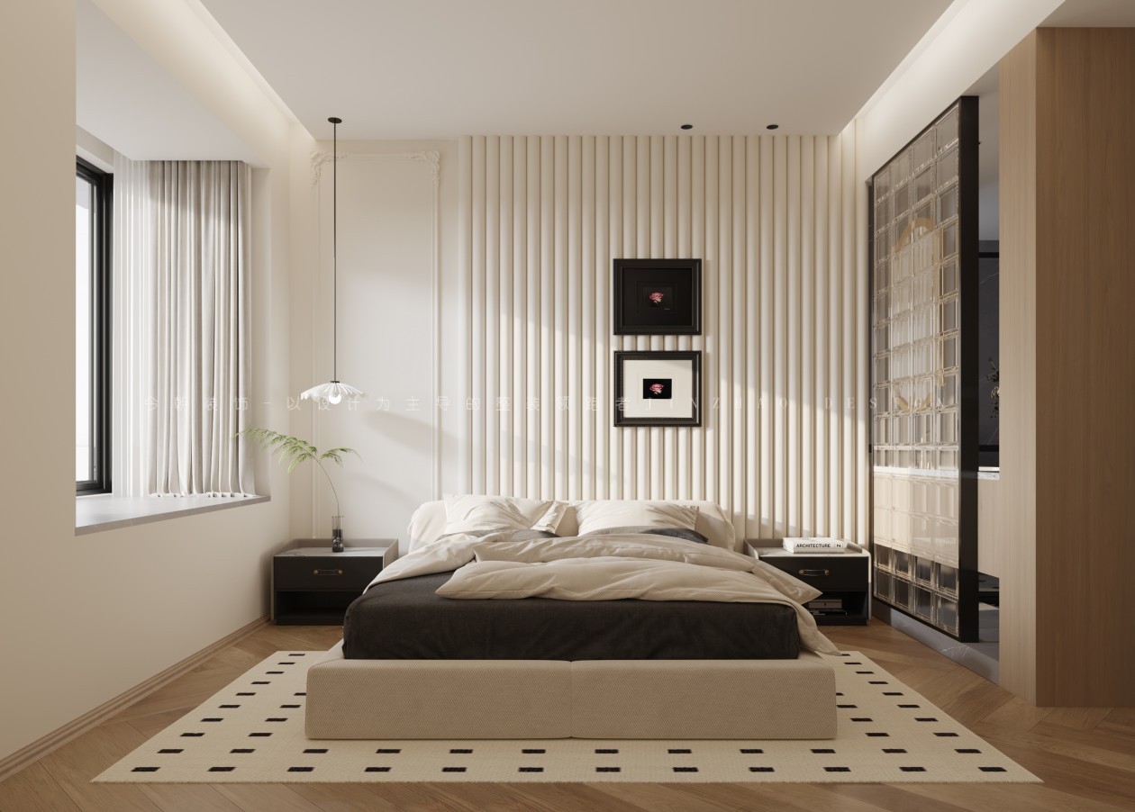 融创现代简约风格主卧装修效果图