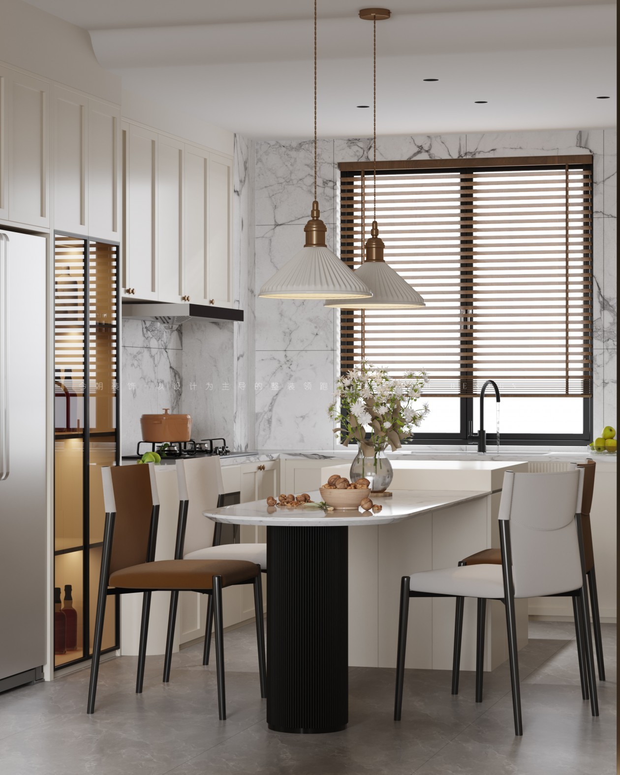 融创现代简约风格餐厅装修效果图