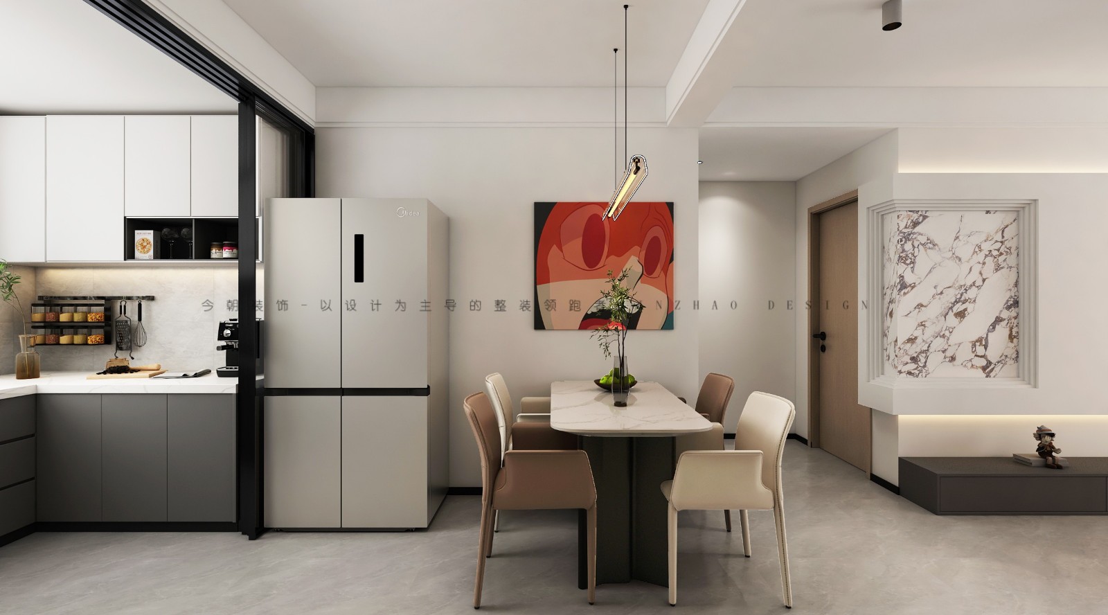 天海容天下现代简约风格餐厅装修效果图