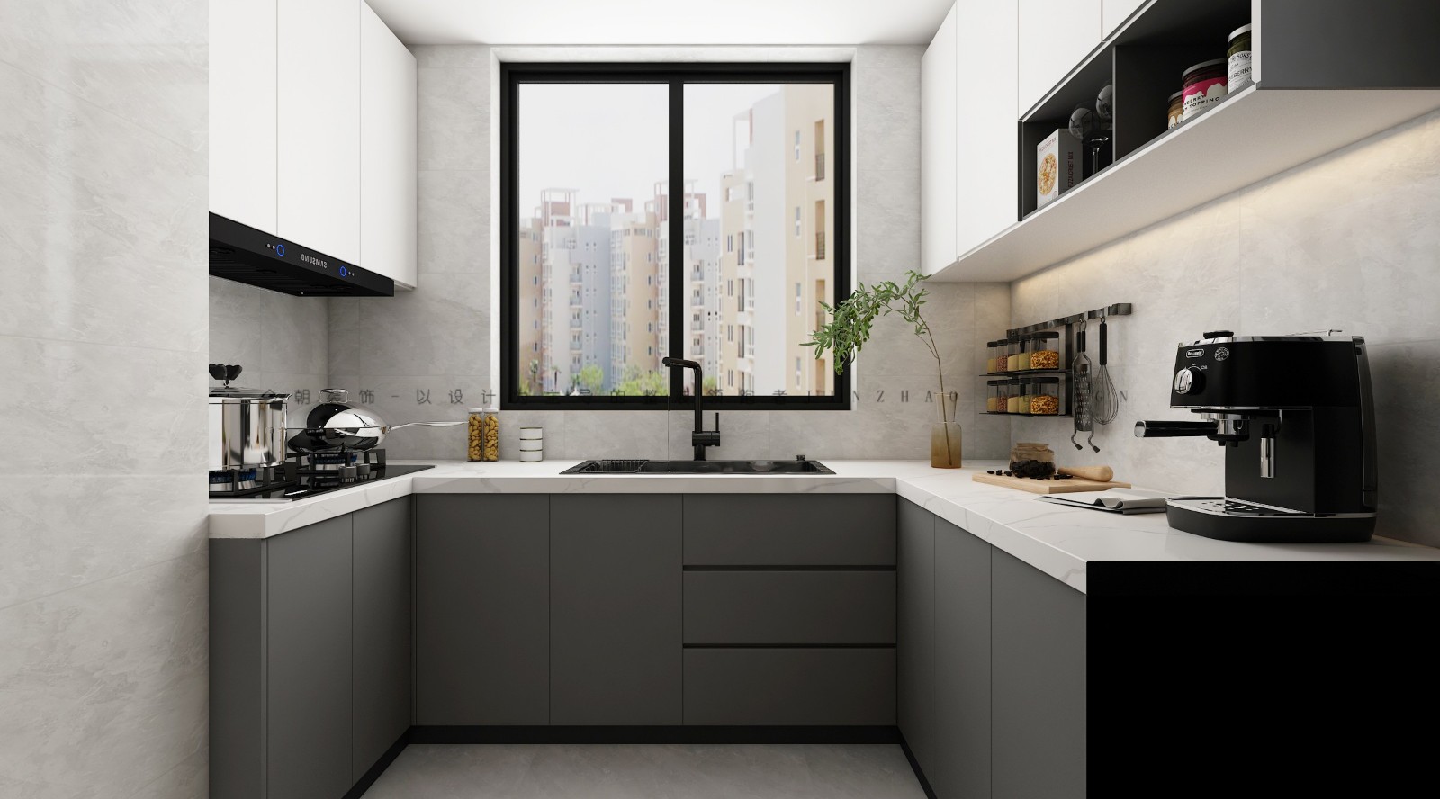 天海容天下现代简约风格厨房装修效果图