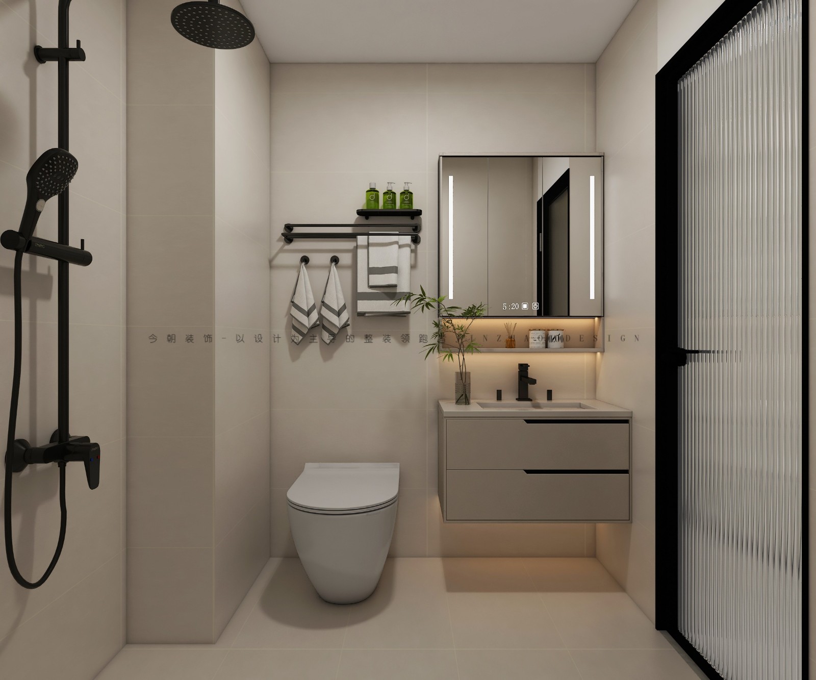 天海容天下现代简约风格卫生间装修效果图