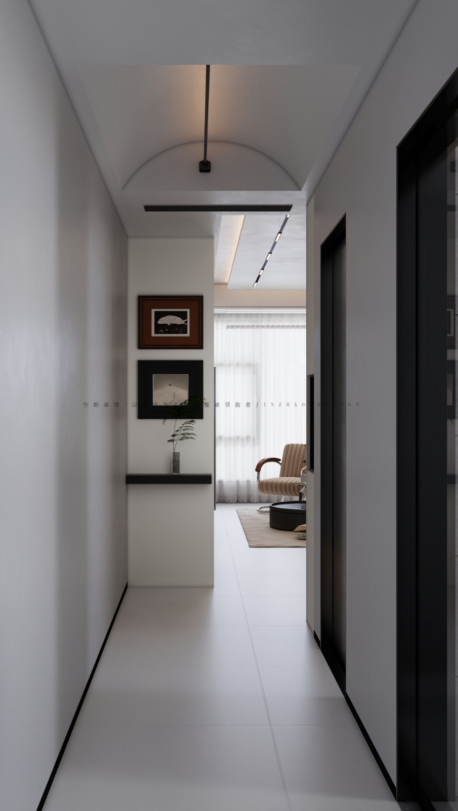 安联新锐中心现代简约风格玄关装修效果图