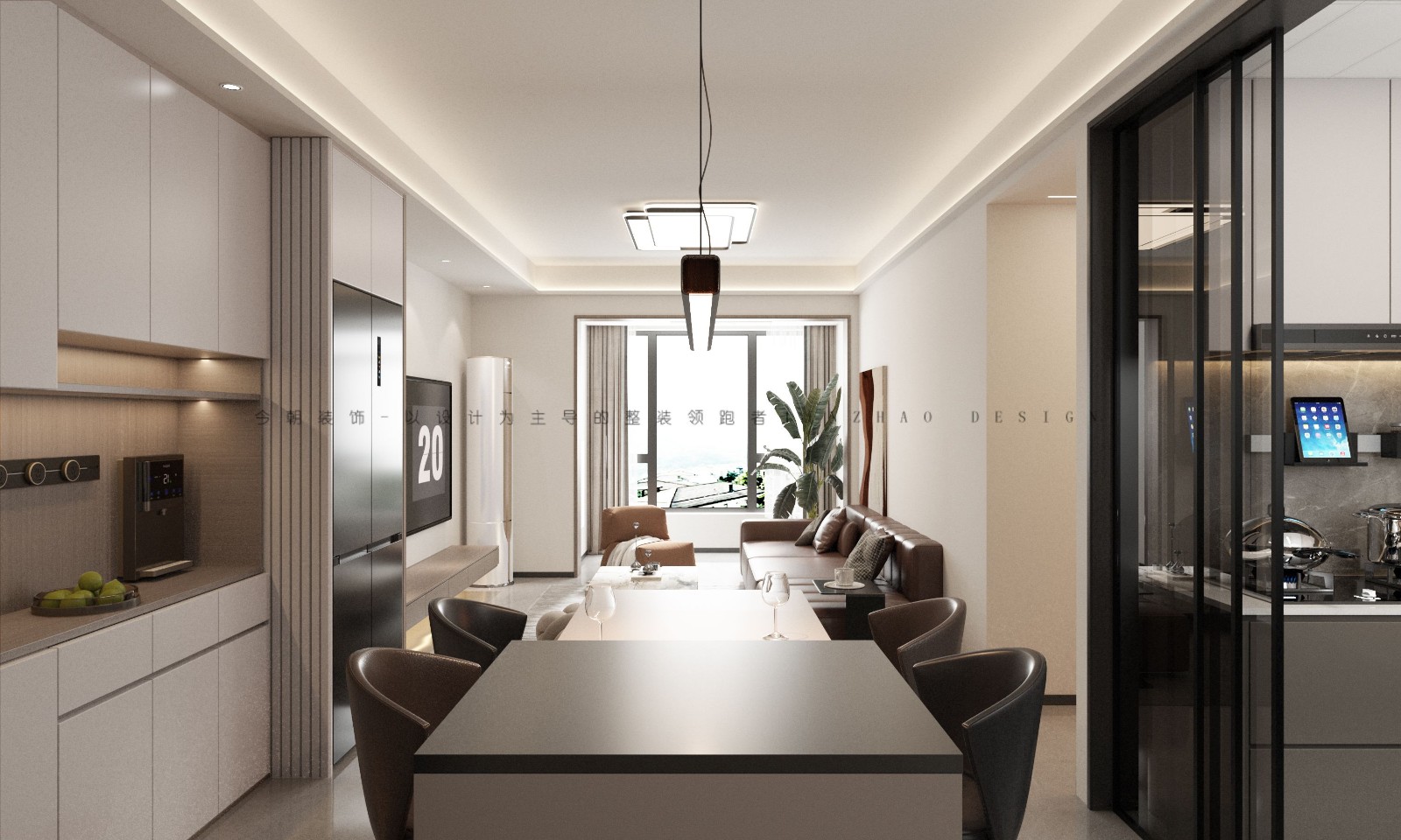 城发投云华现代简约风格餐厅装修效果图