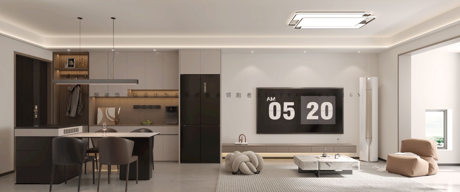 城发投云华现代简约风格客厅装修效果图