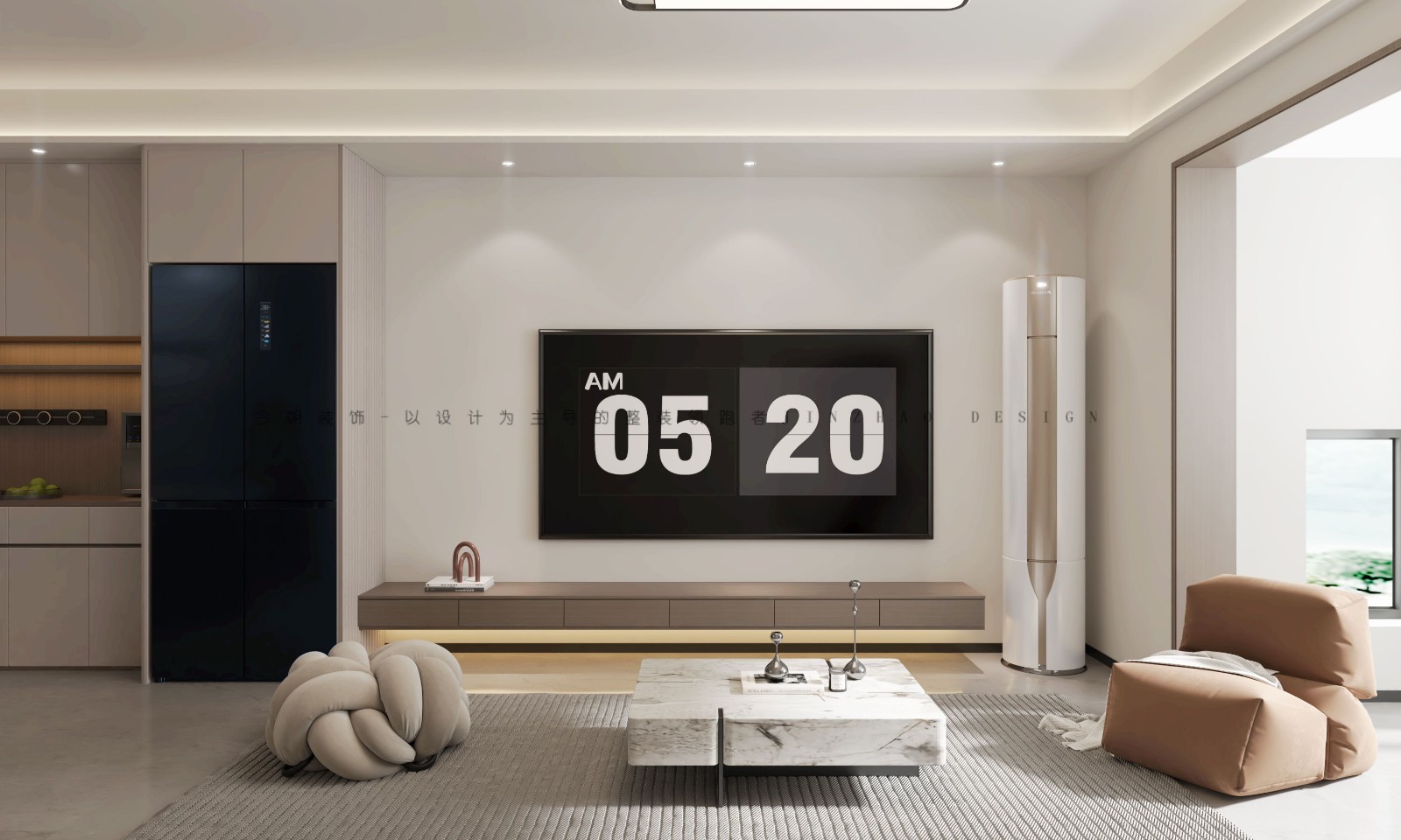 城发投云华现代简约风格客厅装修效果图