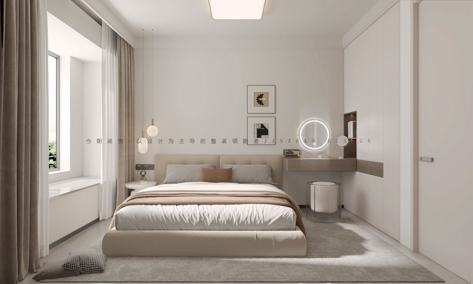 城发投云华现代简约风格主卧装修效果图