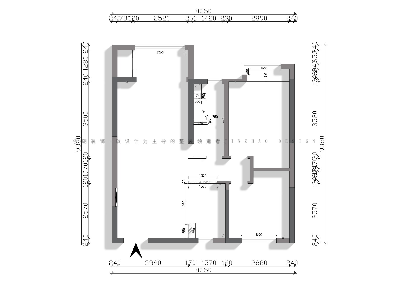 城发投云华现代简约风格户型图装修效果图