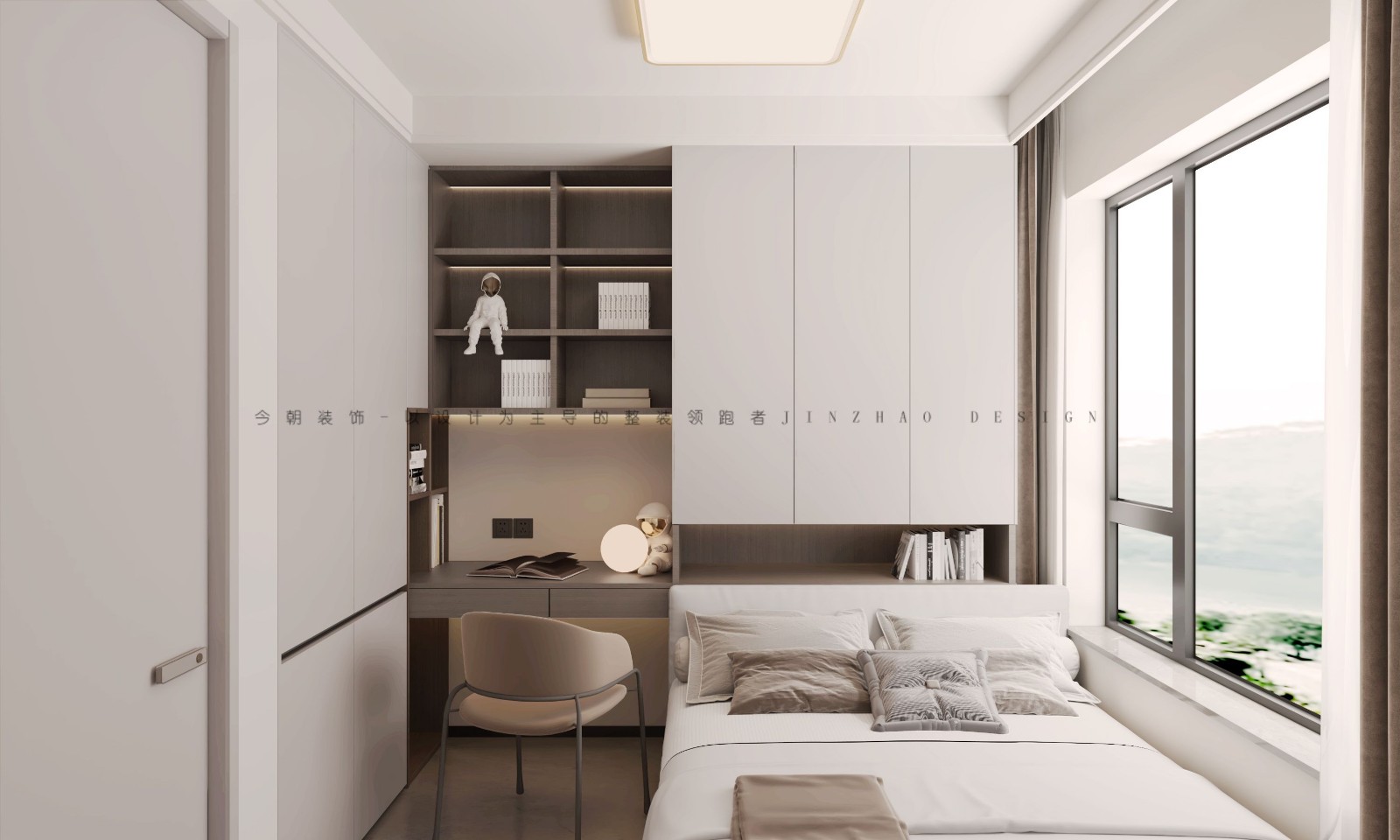 城发投云华现代简约风格次卧装修效果图