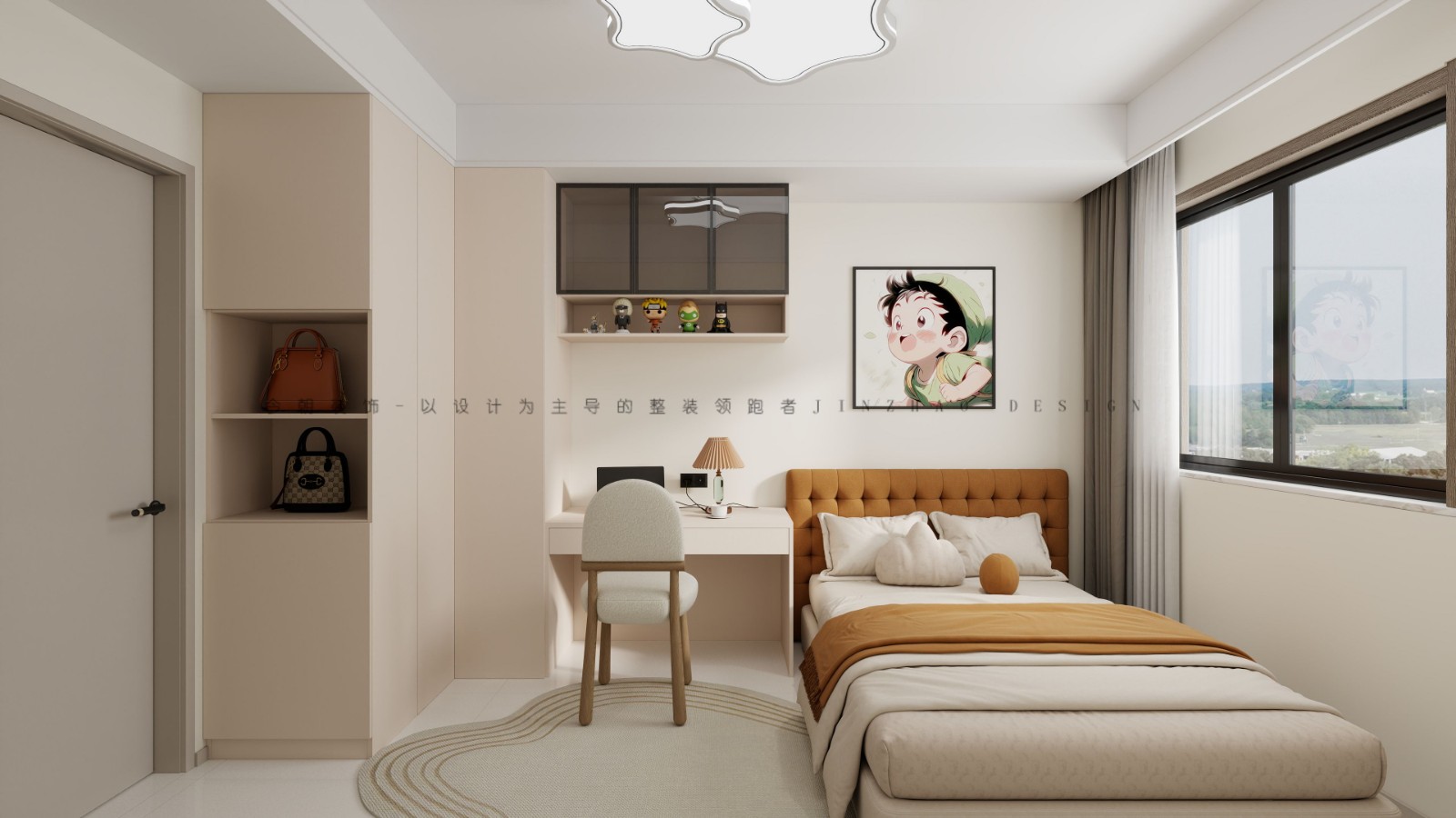 凤凰城3期法式风格儿童房装修效果图