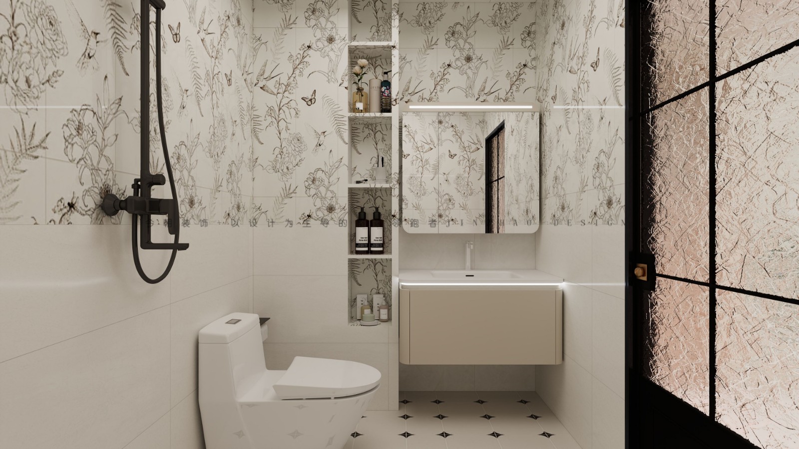 凤凰城3期法式风格卫生间装修效果图