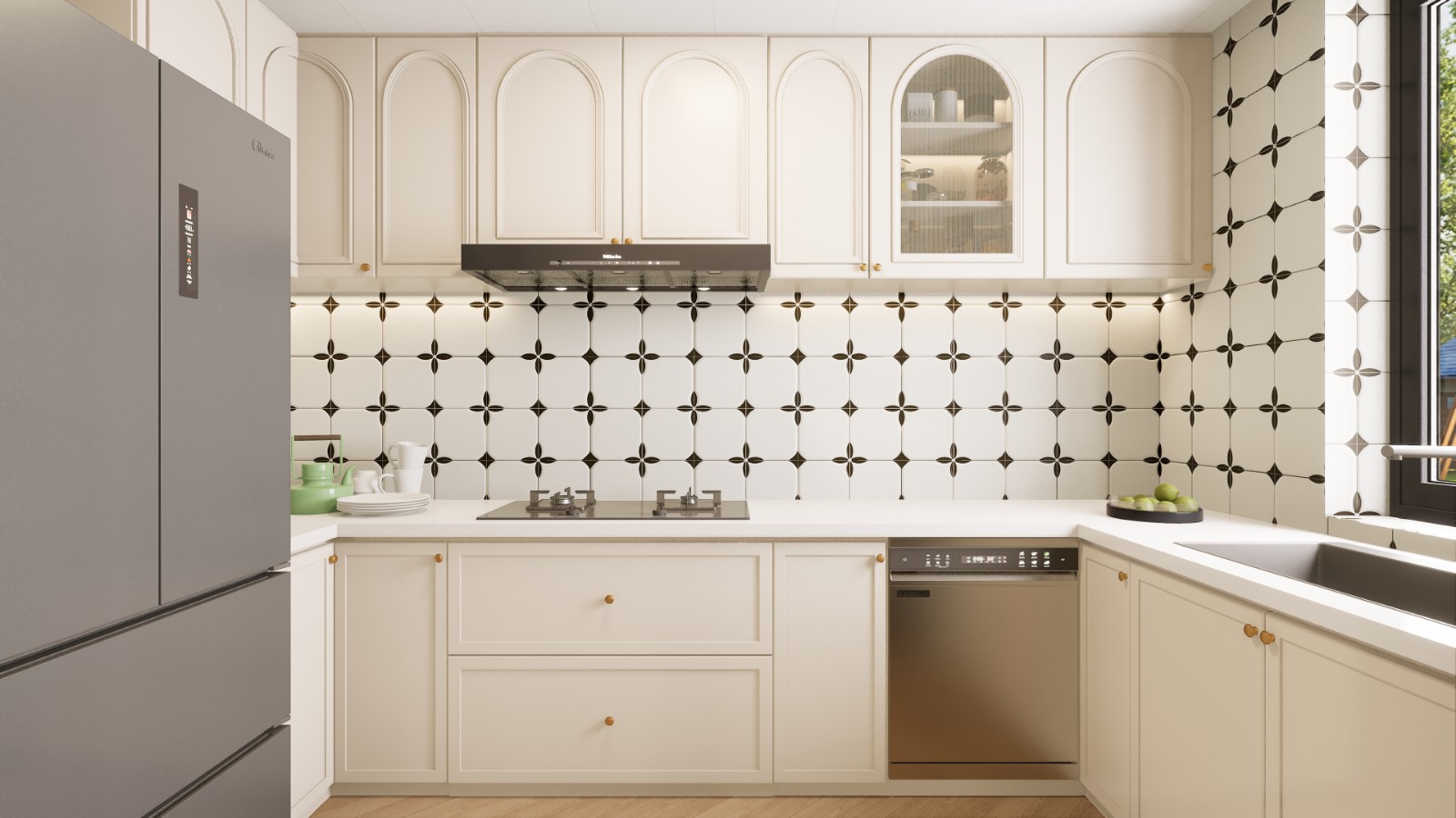 恒扬公园8号法式风格客厅装修效果图