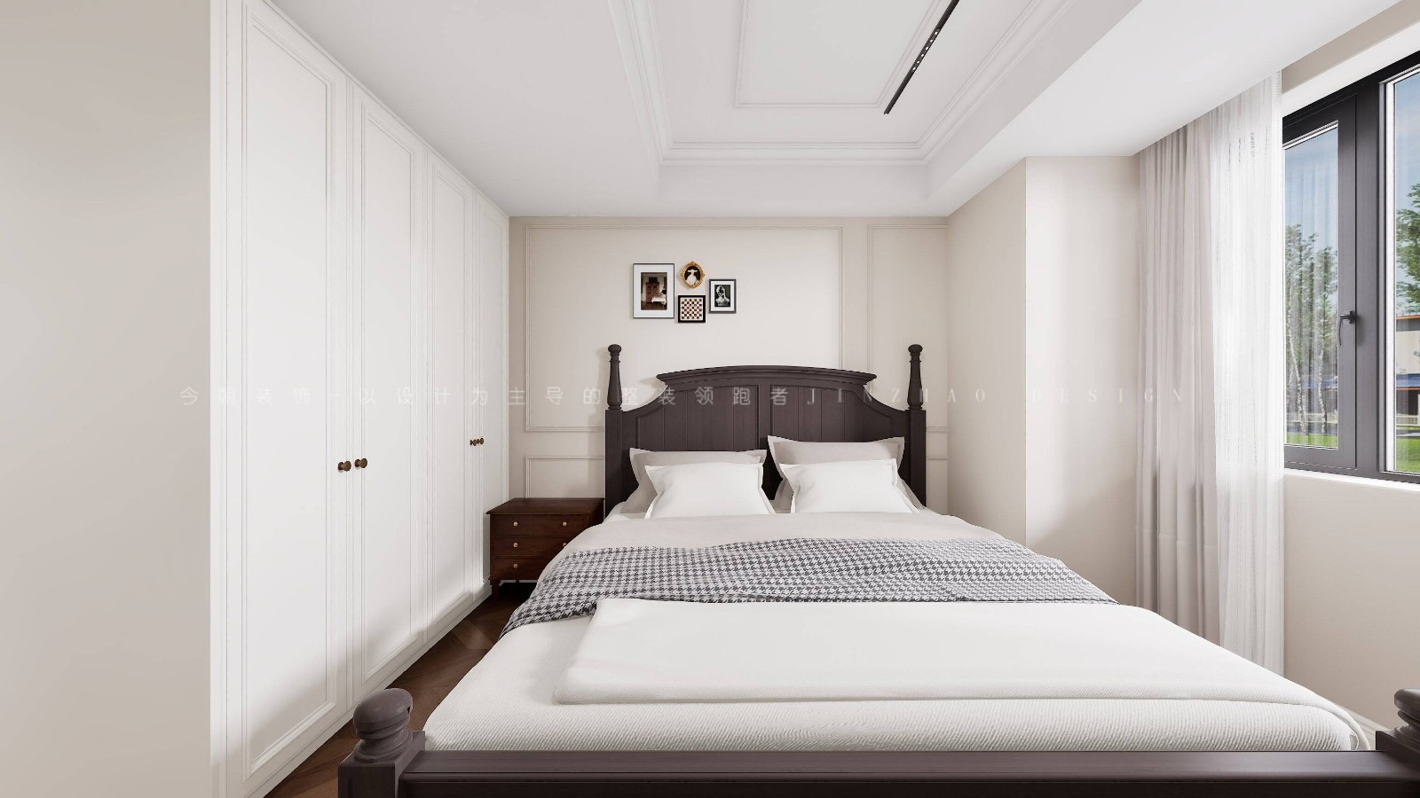 绿城悦园现代简约风格次卧装修效果图