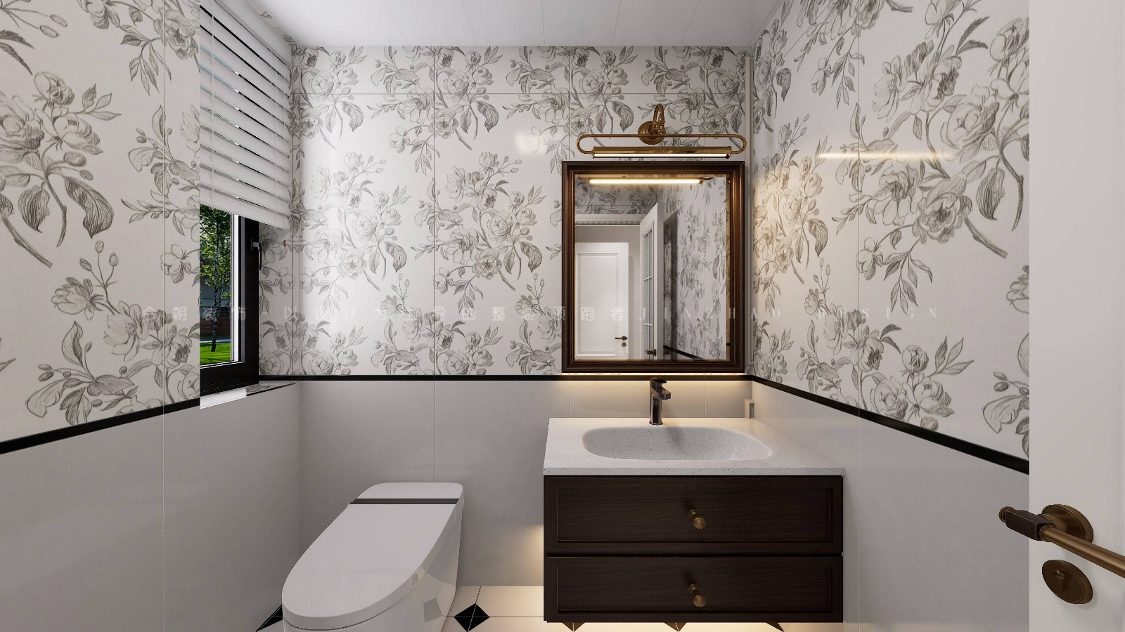 绿城悦园现代简约风格卫生间装修效果图