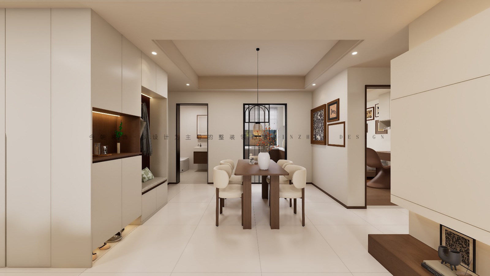 绿城悦园现代简约风格餐厅装修效果图