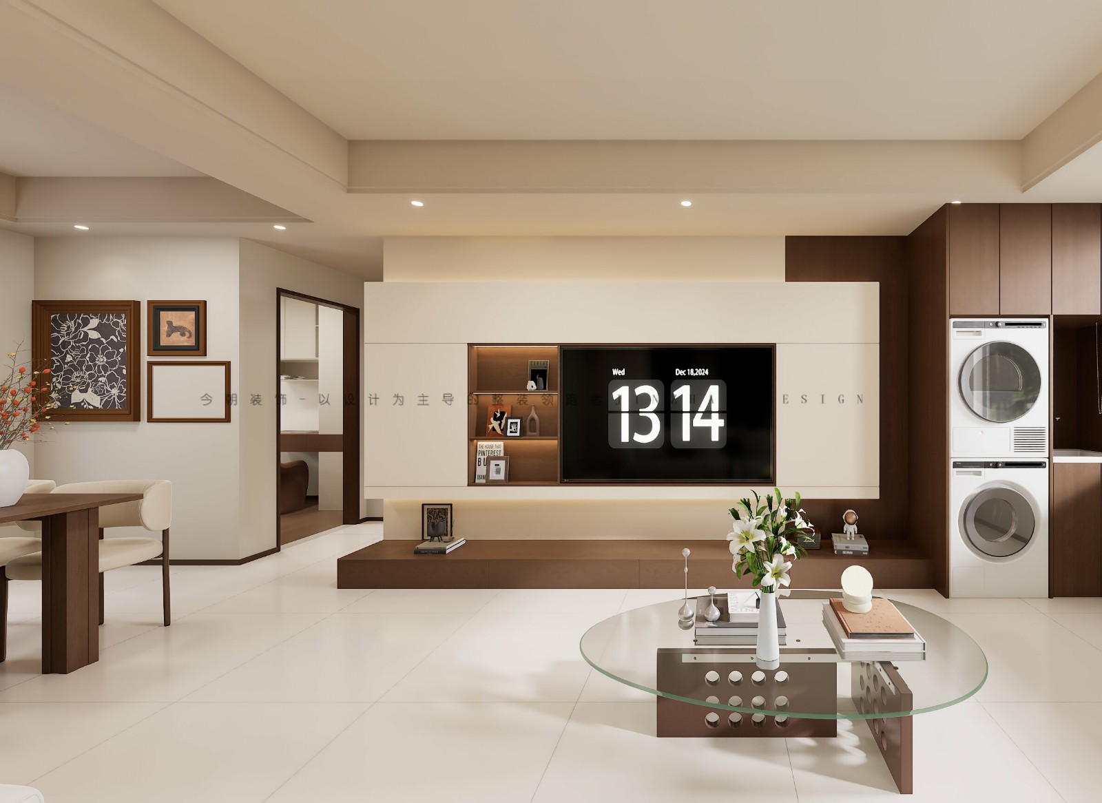 绿城悦园现代简约风格客厅装修效果图