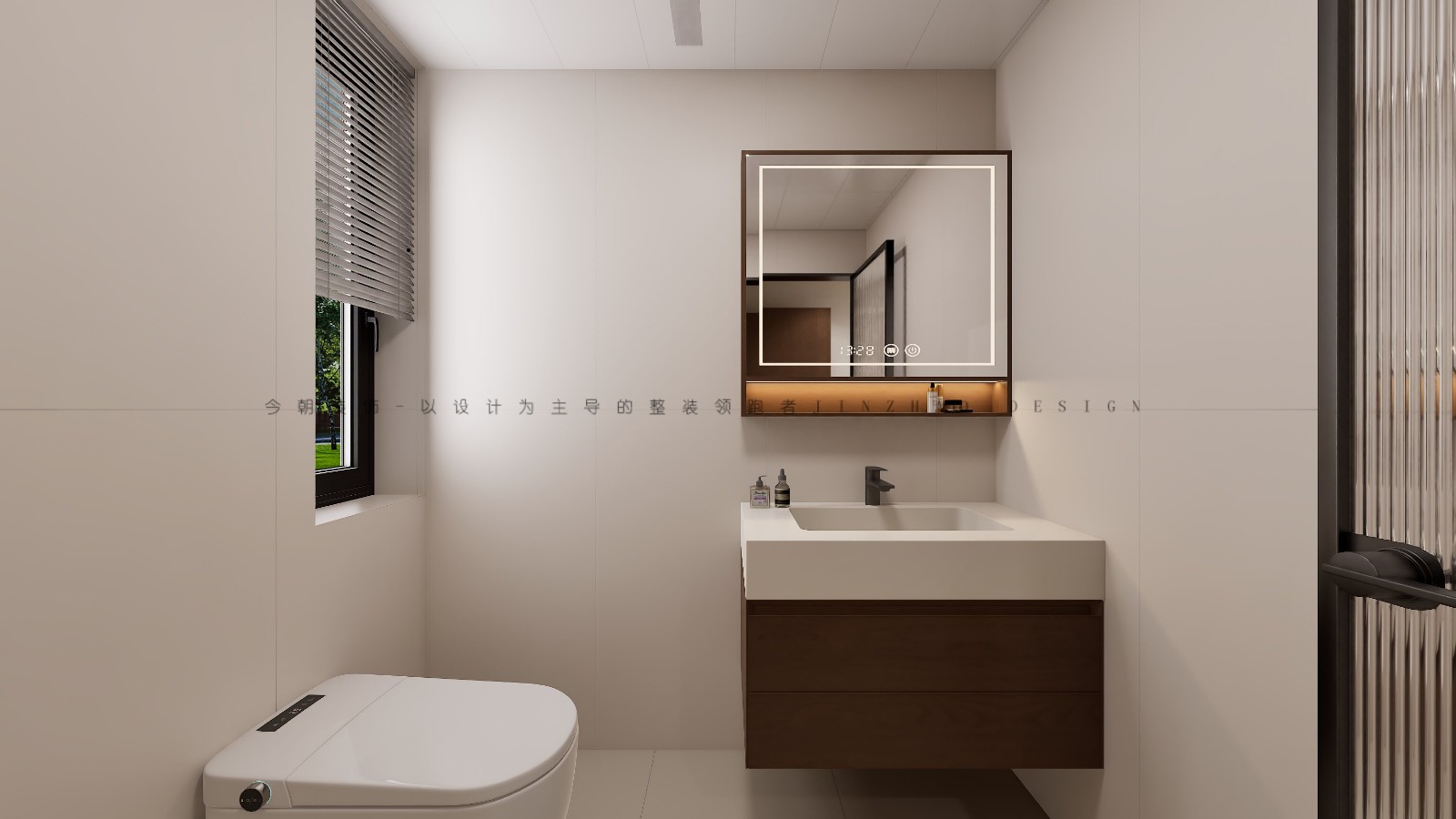 绿城悦园现代简约风格卫生间装修效果图