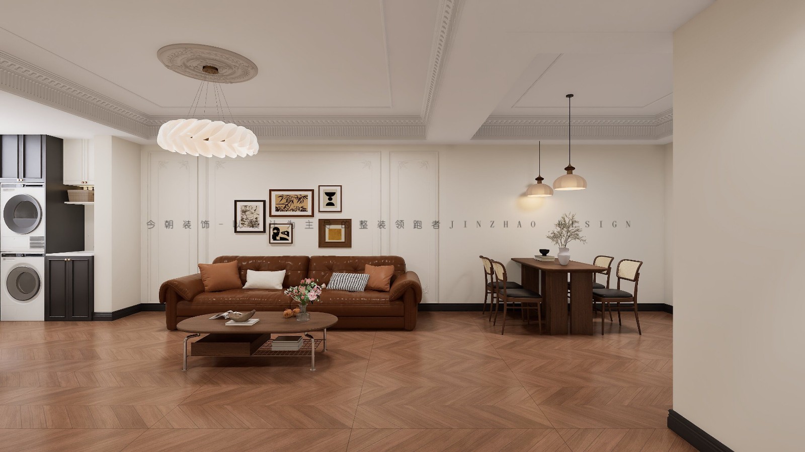 美景东方法式风格客厅装修效果图