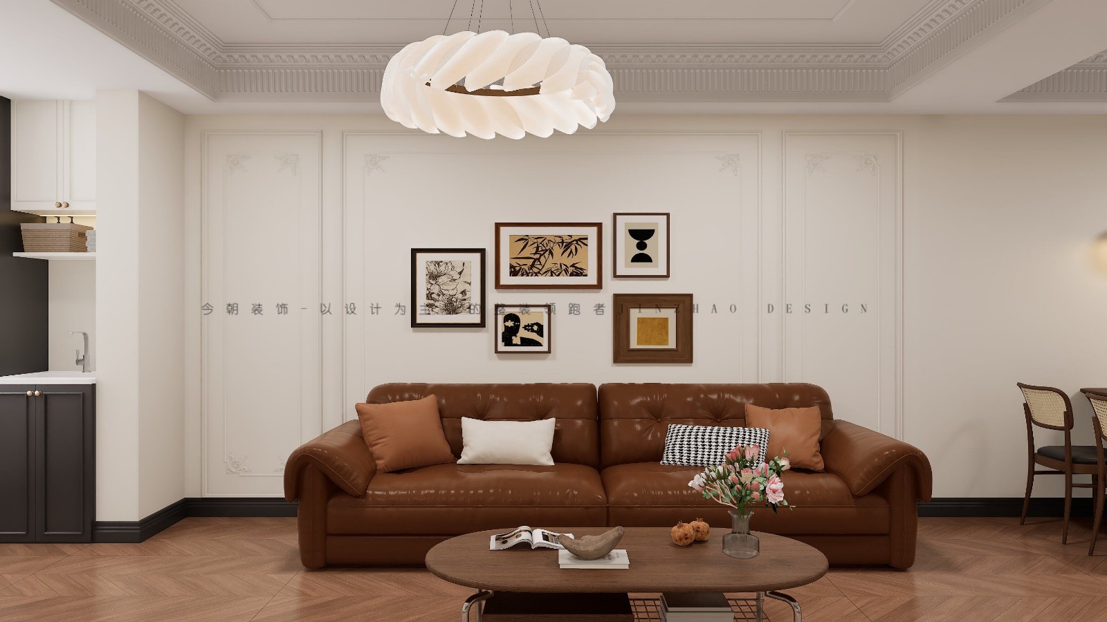 美景东方法式风格餐厅装修效果图