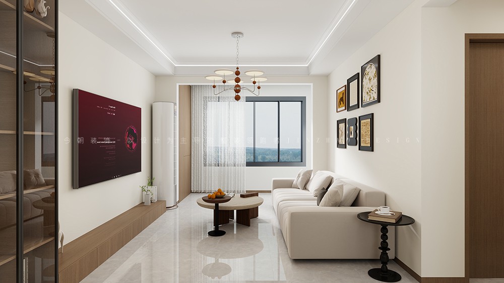 华远昆仑赋现代简约风格客厅装修效果图