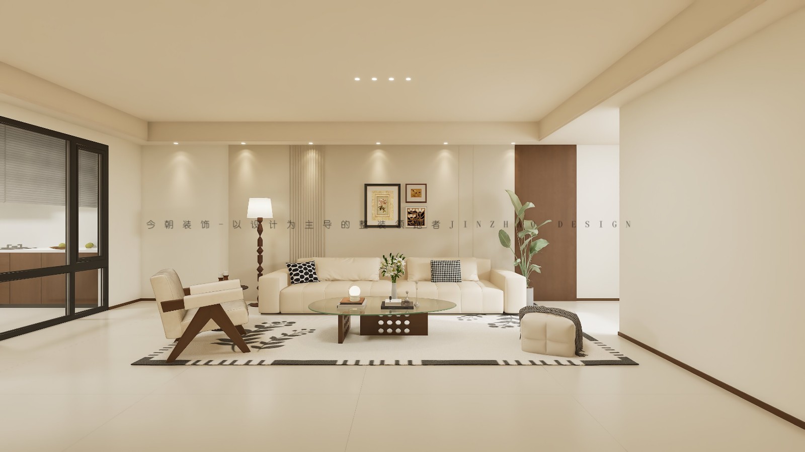 中海正太九章现代简约风格客厅装修效果图