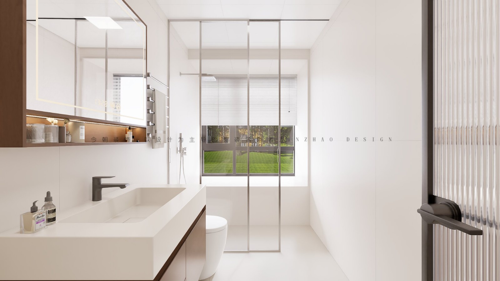 中海正太九章现代简约风格卫生间装修效果图