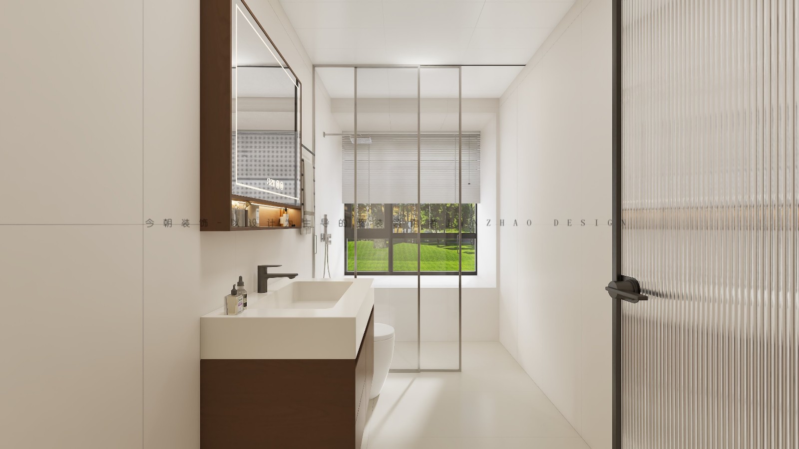 中海正太九章现代简约风格卫生间装修效果图