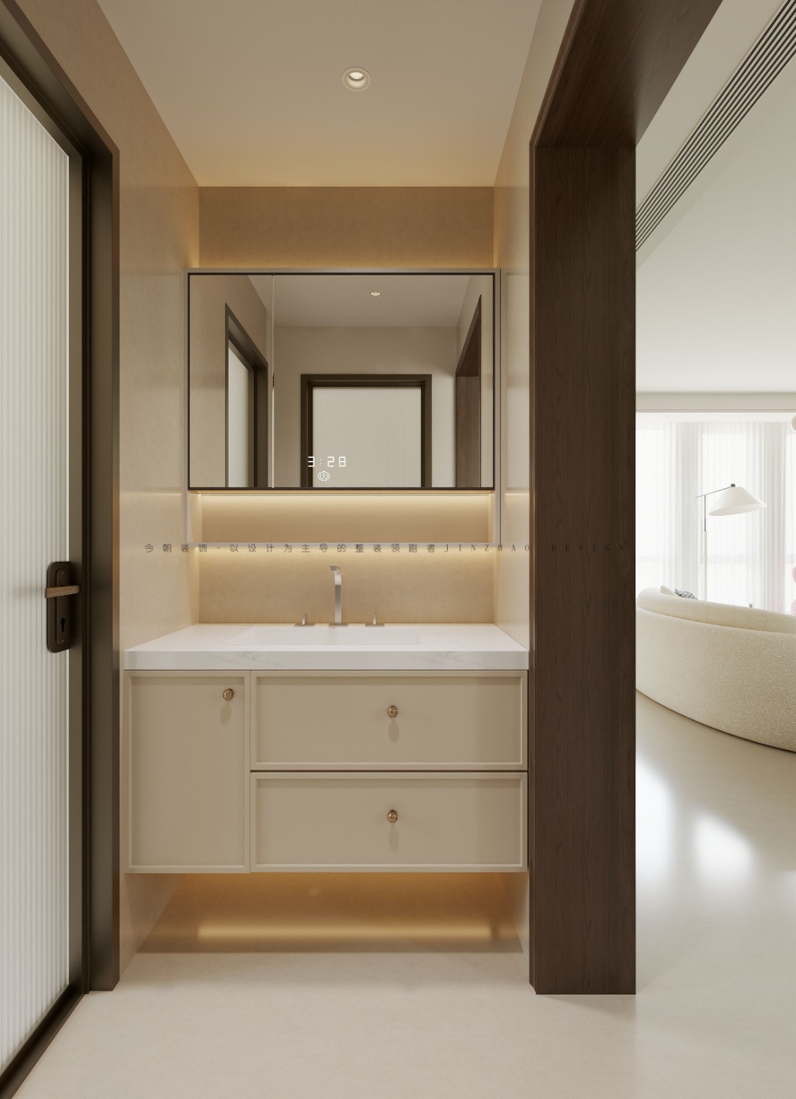 中山华府法式风格卫生间装修效果图