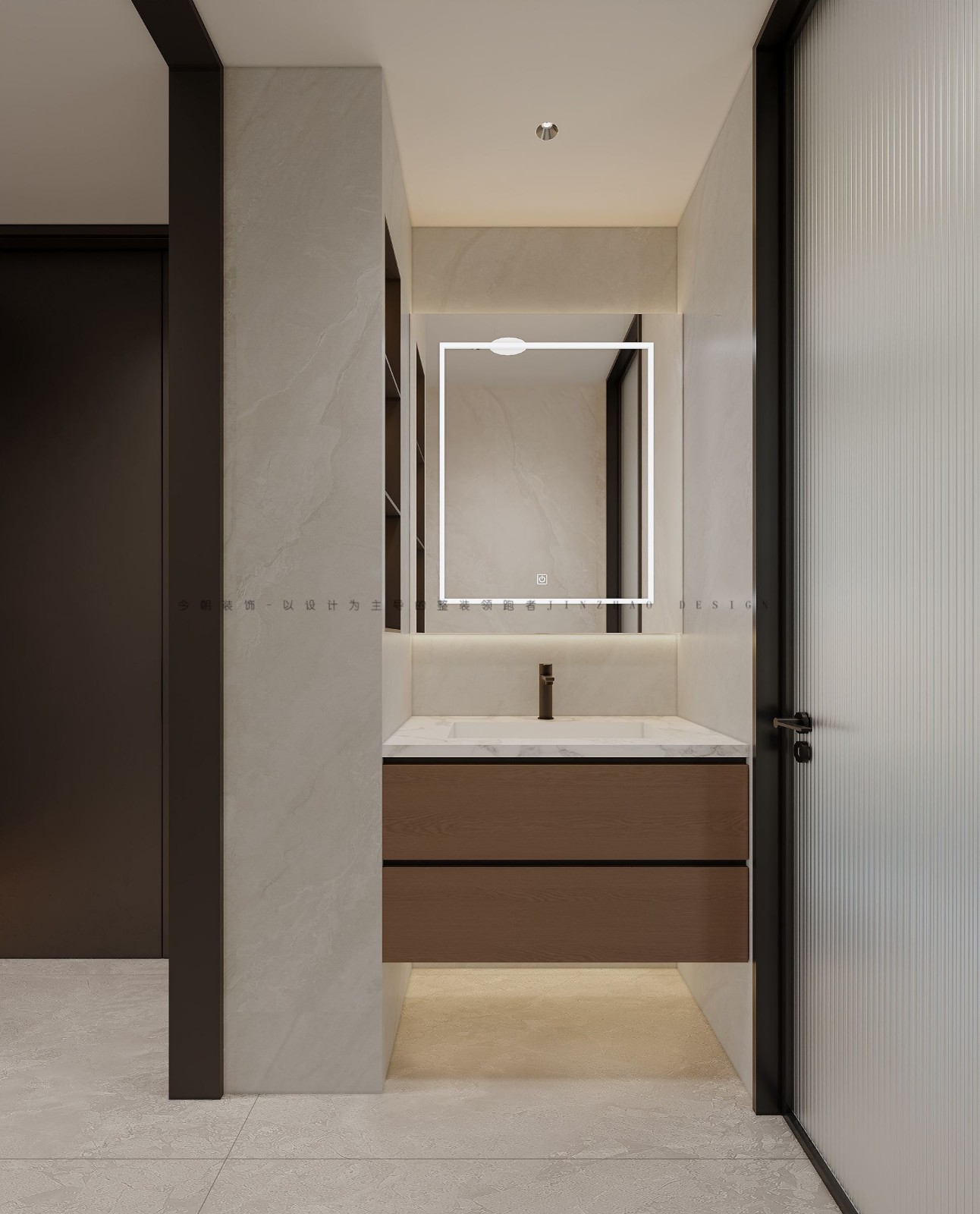 紫玥府轻奢风格卫生间装修效果图