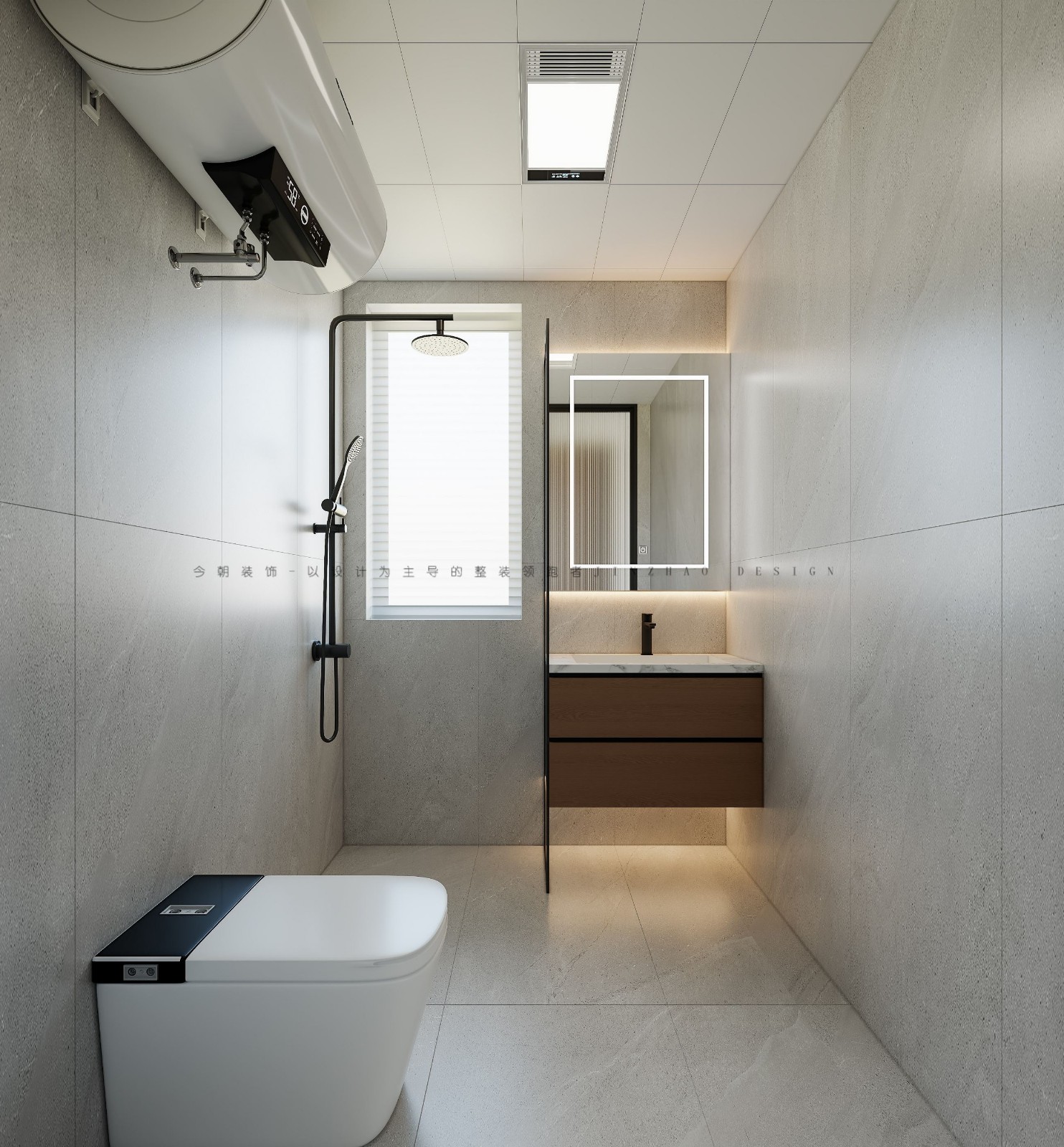 紫玥府轻奢风格卫生间装修效果图